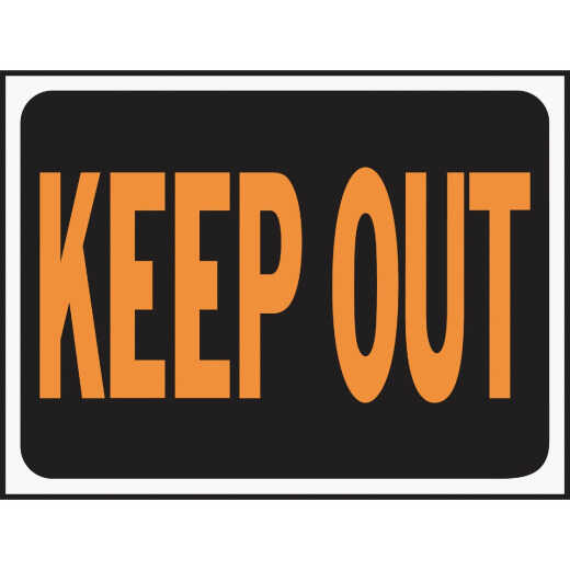 Hy-Ko 9x12 Plastic Sign, Keep Out