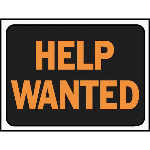 Hy-Ko 9x12 Plastic Sign, Help Wanted